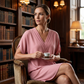 ☀️ Dames Zomerjurk met V-Hals & Vleermuismouwen – Luchtig, Comfortabel en Elegant Voor Elke Dag 👗