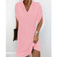 ☀️ Dames Zomerjurk met V-Hals & Vleermuismouwen – Luchtig, Comfortabel en Elegant Voor Elke Dag 👗