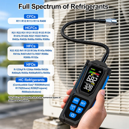 🔥 60% KORTING! Oplaadbare Koelmiddellekdetector – Airco Lekzoeker met Flexibele Sonde, Display & Alarm | Voor Snelle Lekdetectie