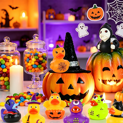 🎃 Vroege Halloween Aanbieding – Koop 2, Krijg 1 GRATIS! 🦆 Halloween Eend Badspeelgoed voor Kinderen – Schattig, Drijvend & Perfect voor Badplezier ✨
