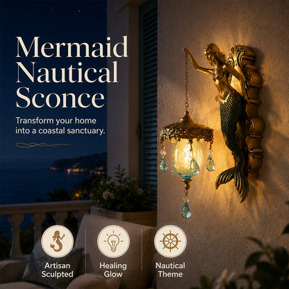 🧜‍♀️ Vintage Zeemeermin Wandlamp – Unieke Wanddecoratie voor Binnen & Buiten | Sfeervolle Verlichting met Artistieke Uitstraling ✨