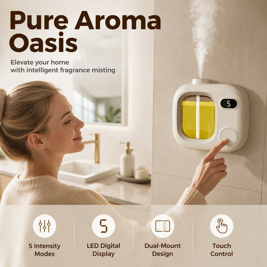 🌿💨 50% KORTING! Aroma Diffuser met Sfeerverlichting – 5 Nevelstanden | Voor Bureau, Nachtkastje & Muur ✨