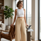 ✨ Plissébroek voor Dames – Wijde Pijpen & Comfortabele Tailleband met Trekkoord | Elegant, Luchtig en Makkelijk te Combineren 👖