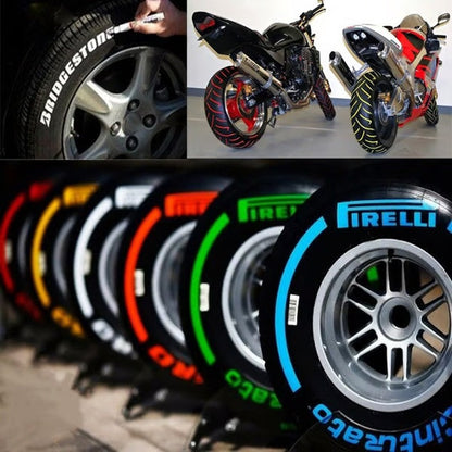 🚗 1+1 GRATIS! Waterbestendige Bandenverfpen – 12 Kleuren voor Reparatie & Custom Designs | Makkelijk Aan te Brengen 🎨