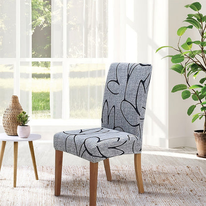 🛋️Universele stoelhoes van elastische stof met print – voor rugleuning en zitting, wasbaar en veelzijdig te gebruiken aan de eettafel en in de woonkamer 🪑