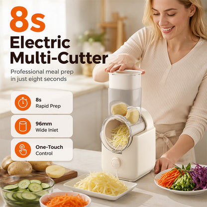 💥 50% KORTING! 🔥 8S Elektrische Multi-Cutter – Groenten & Fruit in Seconden Gesneden | 7500 RPM | Voor Salades, Friet & Roerbakgerechten 🥗