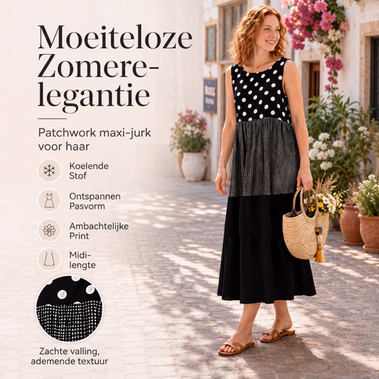 🍂Grote Zomeruitverkoop – 62% KORTING! 👗 Elegante Stippenjurk voor Dames – Luchtig, Comfortabel & Tijdloos | Zolang de Voorraad Strekt ✨