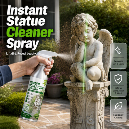 🌿 Koop 2, Krijg 1 GRATIS ✨ Krachtige Reinigingsspray voor Tuinsculpturen – Verwijdert Vuil & Herstelt een Frisse Uitstraling 🗿