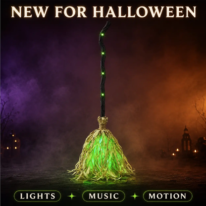 🧙‍♀️ Vroege Halloween Deal – 60% KORTING! Bewegende Heksenbezem met Licht & Geluid | Voor Een Griezelige Sfeer 🎃