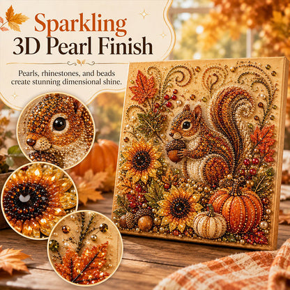 🍂 KOOP 2, KRIJG 1 GRATIS! 3D Parelschilderpakket voor de Herfst – Creatief Knutselen met Glanzende Parels | Leuk & Ontspannend ✨