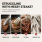 🥩KOOP 2, KRIJG 1 GRATIS!! Roestvrijstalen Steak Tang – Gekartelde Rand voor Stevige Grip | Voor Steak, BBQ & Keuken