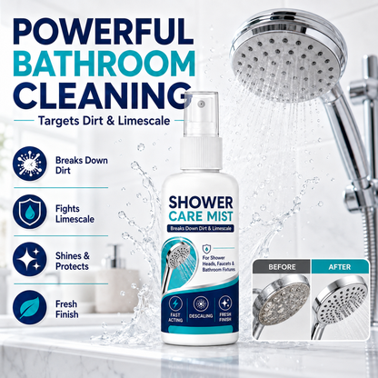 🚿 KOOP 2, KRIJG 1 GRATIS! Snelwerkende Douche-Ontkalkerspray – Helpt Kalkaanslag & Watervlekken Verwijderen | Fris & Schoon Resultaat ✨