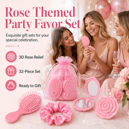 🎀 TIJDELIJK 60% KORTING – 32-delige Roze Prinsessen Feestset | Voor Een Magisch Verjaardagsfeest ✨