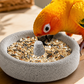 🐦 KOOP 2, KRIJG 1 GRATIS! 2-in-1 Vogelvoerbak & Snavelslijper van Vulkanisch Gesteente – Praktisch & Duurzaam voor in de Vogelkooi 🌋