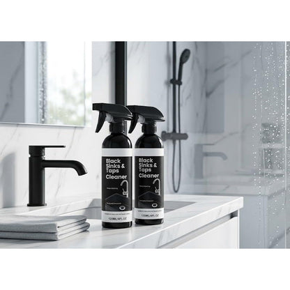 🚿 KOOP 2, KRIJG 1 GRATIS! Kalkreiniger Spray voor Zwarte Wastafels & Kranen – Verwijdert Hardnekkige Watervlekken & Kalk | Zonder Hard Schrobben ✨