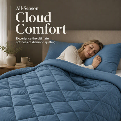 🛏️ 50% KORTING – Gewatteerde Beddengoedset | Comfortabel en Luchtig voor Verschillende Seizoenen | 2 Kussenslopen Inbegrepen