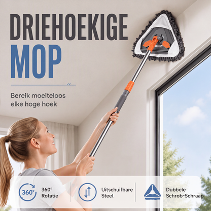 🧹 NIEUW – 63% KORTING | Flexibele Driehoekige Reinigingsdweil | Makkelijk Onder Bedden, Banken & In Hoeken | Minder Bukken