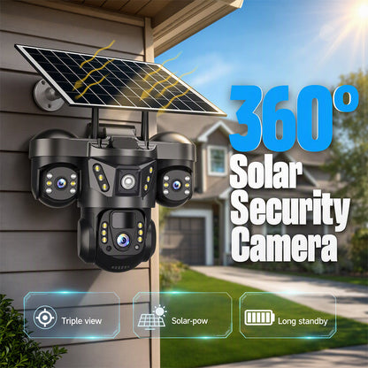 📷 55% KORTING – 360° Solar Bewakingscamera | Geen Stroomkabel Nodig | IP67 Bescherming & Nachtzicht voor Buiten