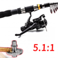 🎣 60% KORTING NU! 🧳 Complete visuitrusting – telescopisch, reisvriendelijk & praktische tas – perfect voor kamperen en wandelen 🌲