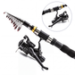🎣 60% KORTING NU! 🧳 Complete visuitrusting – telescopisch, reisvriendelijk & praktische tas – perfect voor kamperen en wandelen 🌲