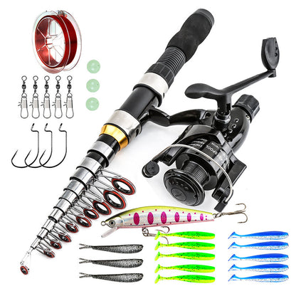 🎣 60% KORTING NU! 🧳 Complete visuitrusting – telescopisch, reisvriendelijk & praktische tas – perfect voor kamperen en wandelen 🌲