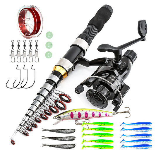 🎣 60% KORTING NU! 🧳 Complete visuitrusting – telescopisch, reisvriendelijk & praktische tas – perfect voor kamperen en wandelen 🌲