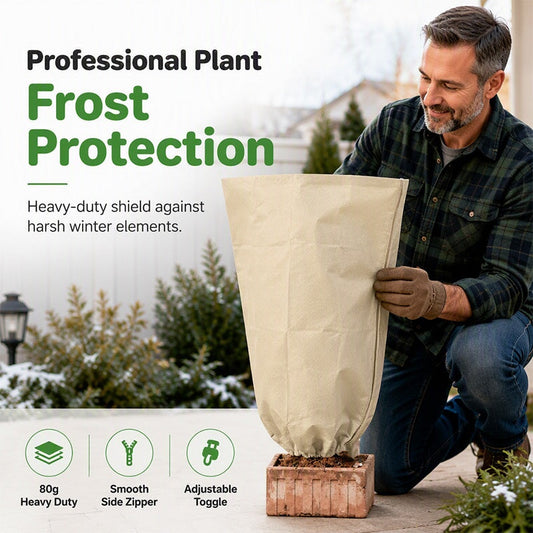 🌱 50% KORTING – Planten Vorstbescherming | 80g Ademend Non-woven Doek | Beschermt Tegen Vorst, Sneeuw & Kou | UV-bestendig | Voor Tuin-, Pot- & Balkonplanten