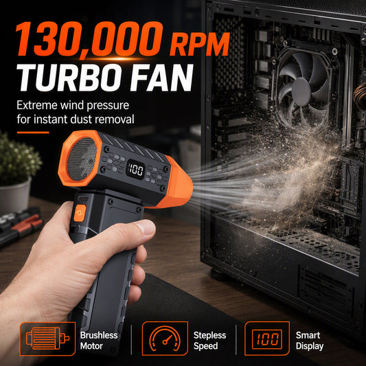 💨 Mini Turboventilator met Borstelloze Motor | Krachtige Luchtstroom uit een Compact Ontwerp | Handzaam & Draagbaar | Ideaal voor Thuis, Reizen & Buiten