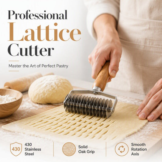 🥧 Tijdelijk 60% Korting · Decoratieve Deegrooster Roller — In Één Rol een Perfect Raster voor Taart & Gebak · Eenvoudig & Herbruikbaar
