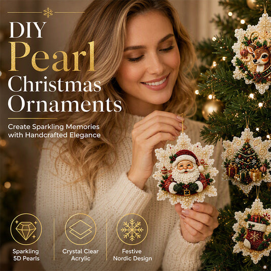 🎄2+1 GRATIS – 5D DIY Kerstbal met Fonkelende Parels & Acryl – 3D-Gloedeffect voor Kerstdecoratie