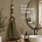 💧 2+1 GRATIS！！🏡 Decoratieve Handdoekhanger met Kralen & Houten Ring | Praktisch voor Keuken & Badkamer | Handig Ophangen met een Warme, Natuurlijke Look