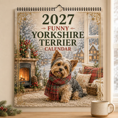🐶📅 Yorkshire Terrier Wandkalender 2027 – 12 maanden vol schattige Yorkies