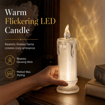 🕯️ 3+2 GRATIS – Glanzend LED Nachtlampje in Kaarsstijl | Warme Sfeerverlichting voor Thuis & Decoratie
