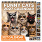 🎁🐱 2+1 GRATIS – Grappige Katten Wandkalender 2027 | Elke Maand Nieuwe Kattenpret | Leuk Nieuwjaarscadeau