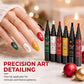 🎄💅 60% KORTING – Set van 6 Kerstnagellakpennen | Verschillende Kleuren voor Feestelijke Nail Art | Makkelijk Zelf te Gebruiken