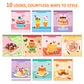 2+1 GRATIS！！Herbruikbaar DIY Stickerboek voor Kinderen – Creatief Plakplezier & Eindeloos Combineren