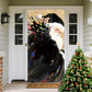 🎄 2+1 GRATIS – Kerstdeurdecoratie met Kerstman & Sneeuwpop – Feestelijke Prints, Kleurvast Polyester & Makkelijk Op Te Hangen