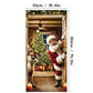 🎄 2+1 GRATIS – Kerstdeurdecoratie met Kerstman & Sneeuwpop – Feestelijke Prints, Kleurvast Polyester & Makkelijk Op Te Hangen
