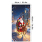 🎄 2+1 GRATIS – Kerstdeurdecoratie met Kerstman & Sneeuwpop – Feestelijke Prints, Kleurvast Polyester & Makkelijk Op Te Hangen