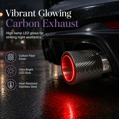 🚗✨ LED Uitlaatdecoratie voor de Auto – Sportieve Look & Opvallend Licht Effect – 50% KORTING