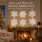 ❄️ KOOP 2, KRIJG 1 GRATIS – 3D Sneeuwvlokstickers met Glitter & Blauwe/Groene Gloed – Eenvoudige Winterdecoratie voor Elke Kamer