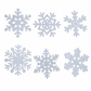 ❄️ KOOP 2, KRIJG 1 GRATIS – 3D Sneeuwvlokstickers met Glitter & Blauwe/Groene Gloed – Eenvoudige Winterdecoratie voor Elke Kamer