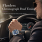🕰️ Tonneau Herenhorloge met Skeleton Wijzerplaat | Chronograaf & Maanstand | Opvallend Design met Siliconen Band
