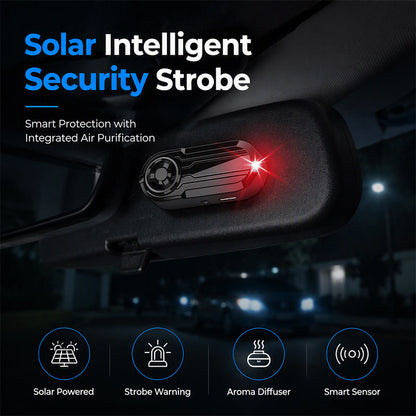 Solar Anti-Diefstal LED-Waarschuwingslampje voor Auto – Gesimuleerd Alarmlicht voor Parkeren