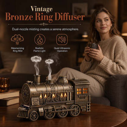 🚂 61% KORTING – Vintage Trein Diffuser | Sfeervol Neveleffect & Warm Vlamlicht | Unieke Decoratie voor Thuis