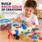🏗️ Creatieve 3D Bouwblokken | Sneeuwvlokvormige Onderdelen voor Vrij Bouwen & Nieuwe Figuren | Voor Kinderen