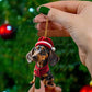 🐕 CHRISTMAS SALE – KOOP 2, KRIJG 1 GRATIS | Puppy Kerstornamenten | 5 Stuks per Set | Voor Kerstboom & Feestdecoratie