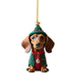 🐕 CHRISTMAS SALE – KOOP 2, KRIJG 1 GRATIS | Puppy Kerstornamenten | 5 Stuks per Set | Voor Kerstboom & Feestdecoratie