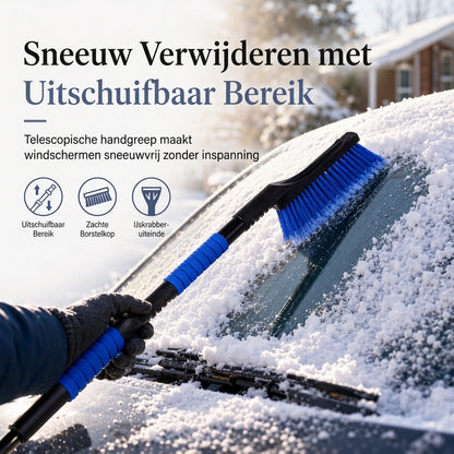 ⏰ 50% KORTING! 3-in-1 Autosneeuwschop – Verlengbaar, met Sneeuwborstel & IJsschraper | Snel & Veilig IJs Vrij ❄️🚗