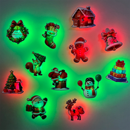 ⏰ 49% KORTING! LED Kerstmuurstickers – Feestelijke Gloed & Magische Sfeer | Perfect voor de Kerstdecoratie 🎄🎁